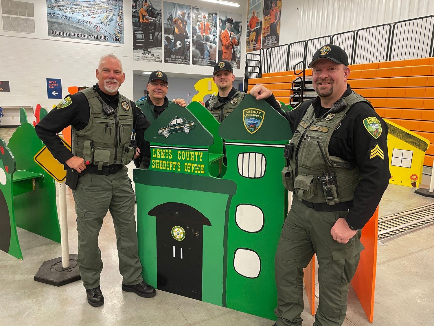 From left, Lewis County Sheriff Rob Snaza, Undersheriff Wes Rethwill, Deputy Isaac Ingle and Sgt. Jeff Godbey.